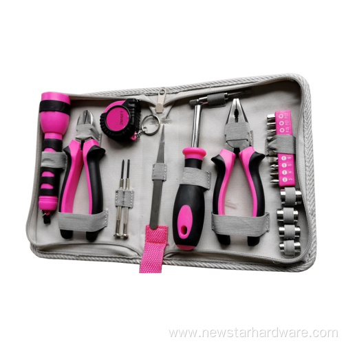 22pcs Lady Pink Tool Set Tool Bag Set